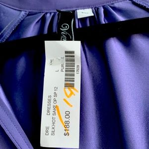 Purple silk dress new with tags